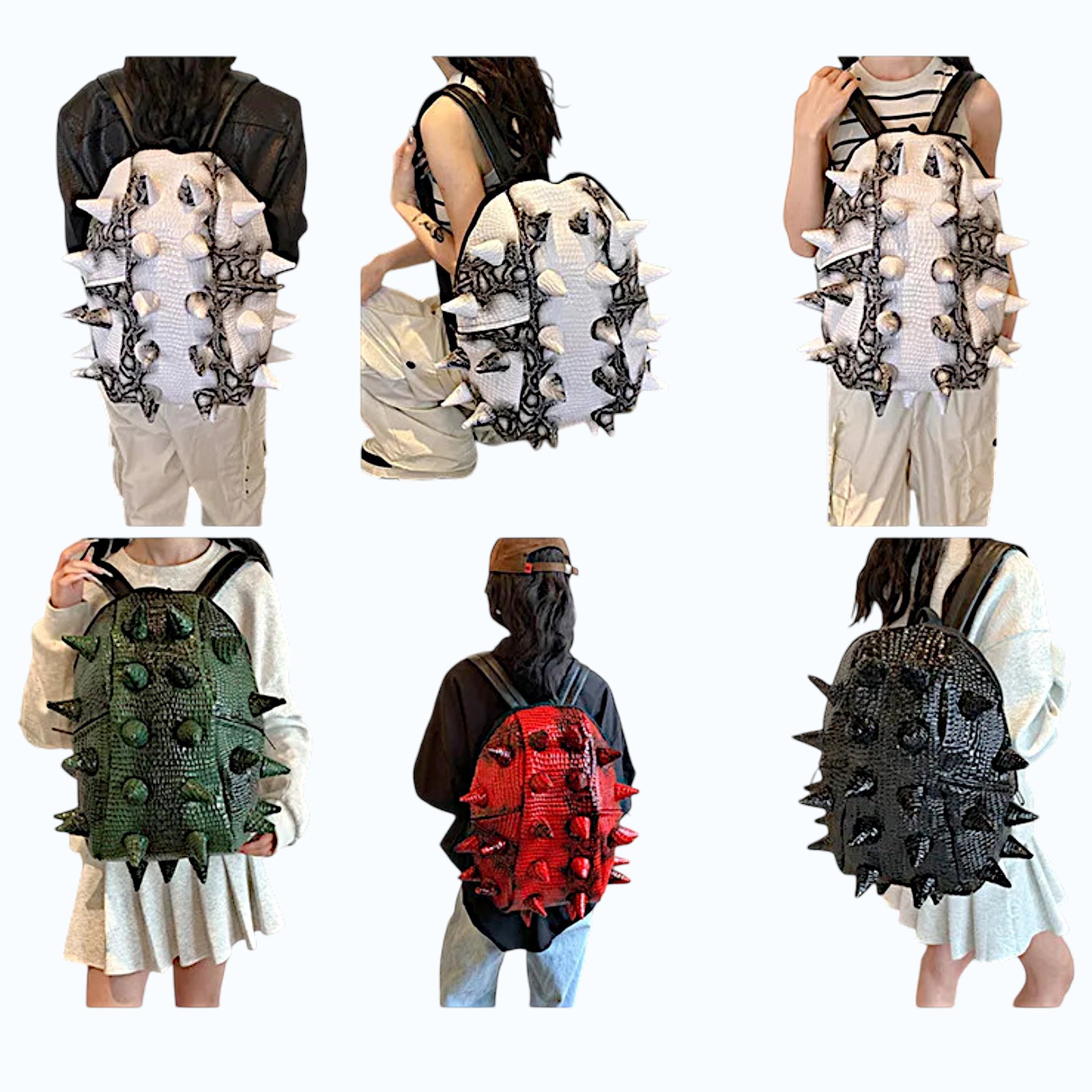 Spike Hedgehog 3D Backpack Snake Python Print Punk Gothic Grunge Alternative Bag