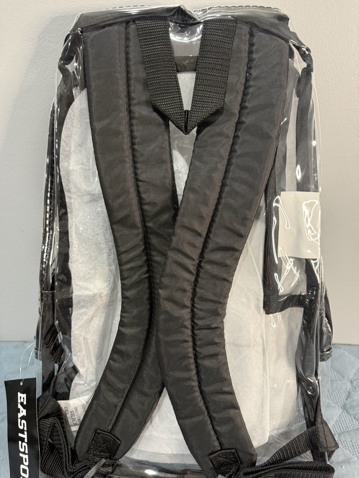 Eastsport Clear PVC Backpack with Front Pocket – Security/School/Events