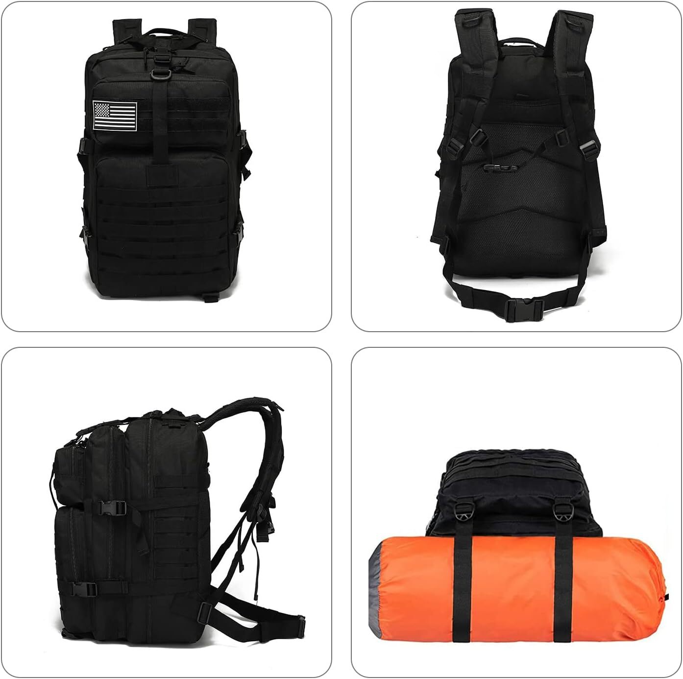 Tactical Military Backpack 50L Waterproof Army Rucksack Hiking Laptop Backpack