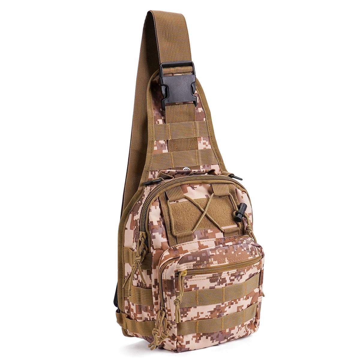 Mens Outdoor Shoulder Chest Bag Military Tactical Backpack Travel Camping Hiking