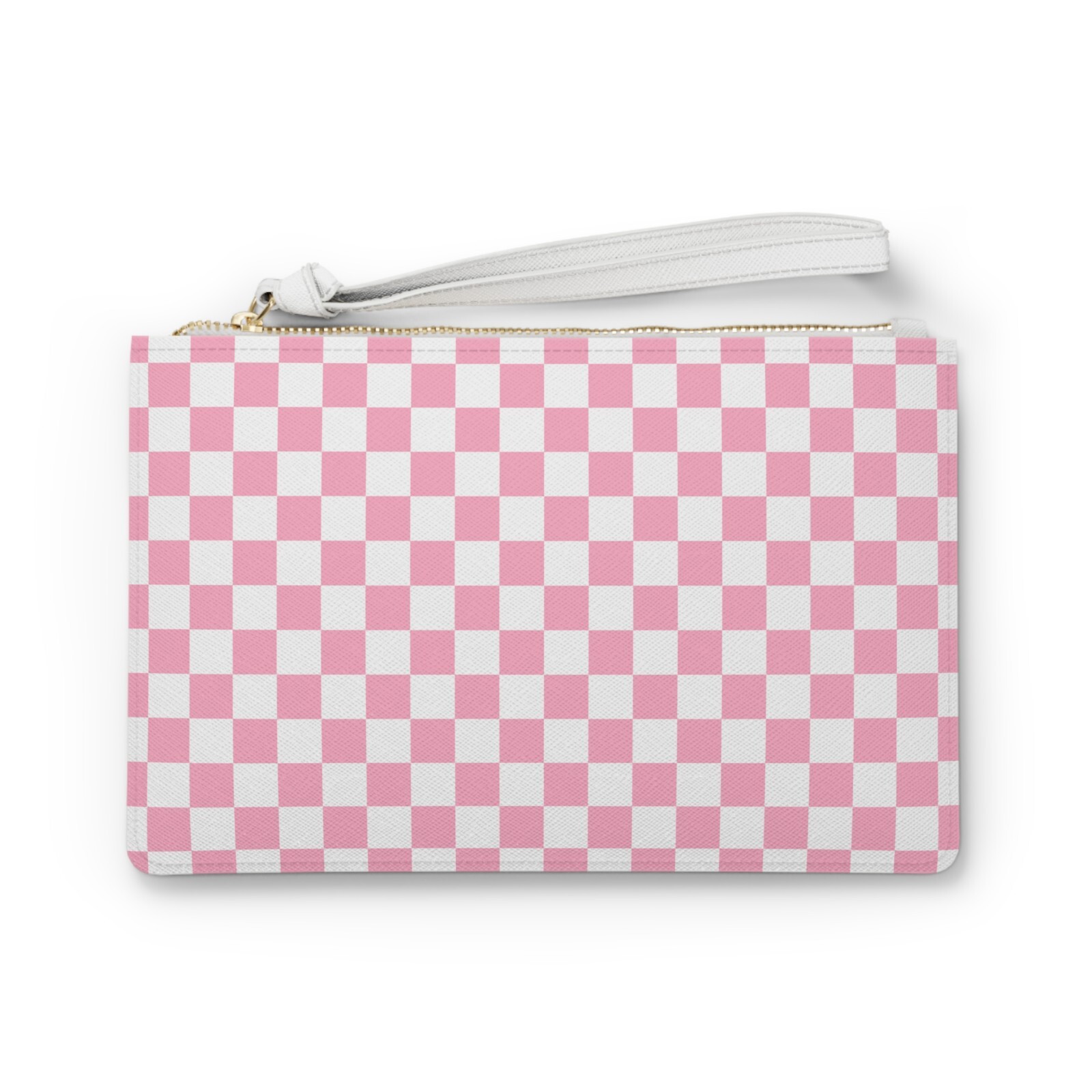 Checkerboard Clutch / Pouch – Vegan Leather – 9.5″ x 6.5″ x 0.2″ – New With Tags