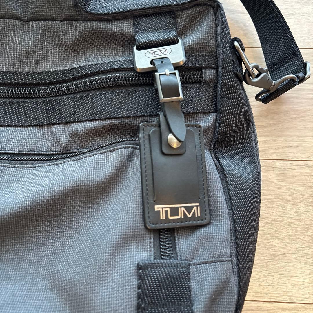 TUMI Gray Business Bag Backpack Nylon Material