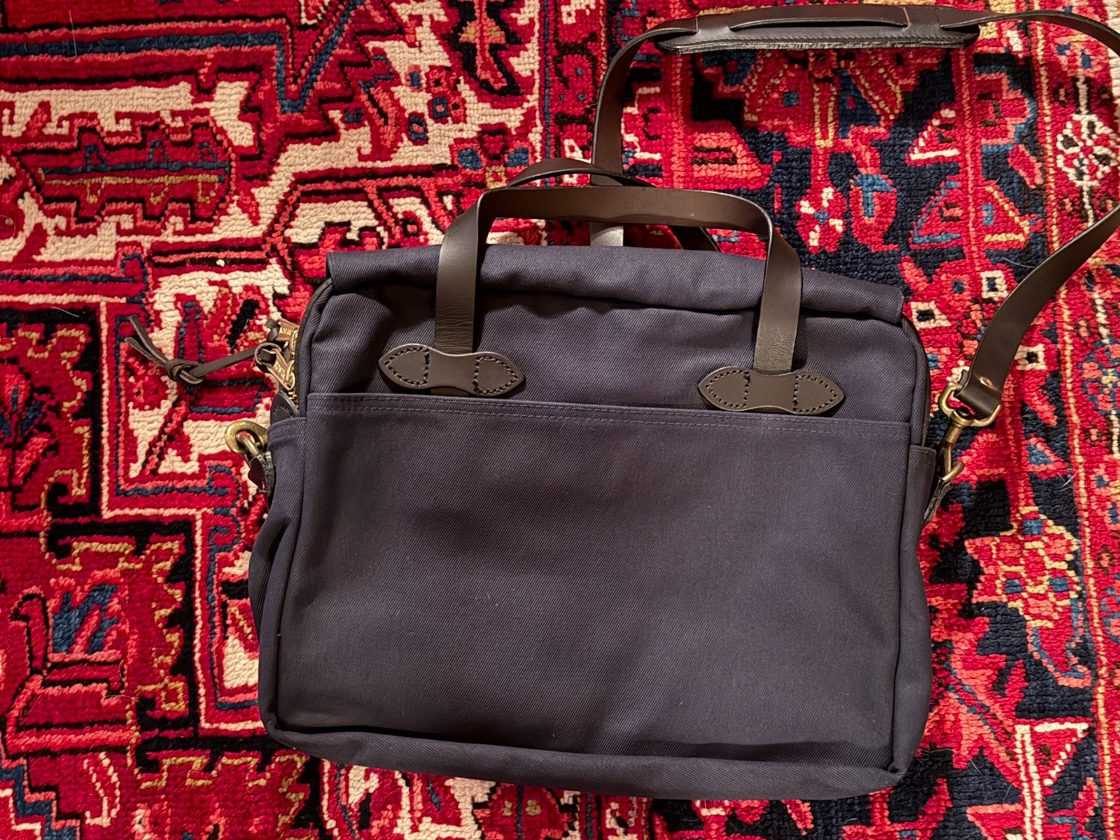 NWT NEW RARE FILSON ORIGINAL BRIEFCASE RUGGED TWILL MADE IN USA NAVY
