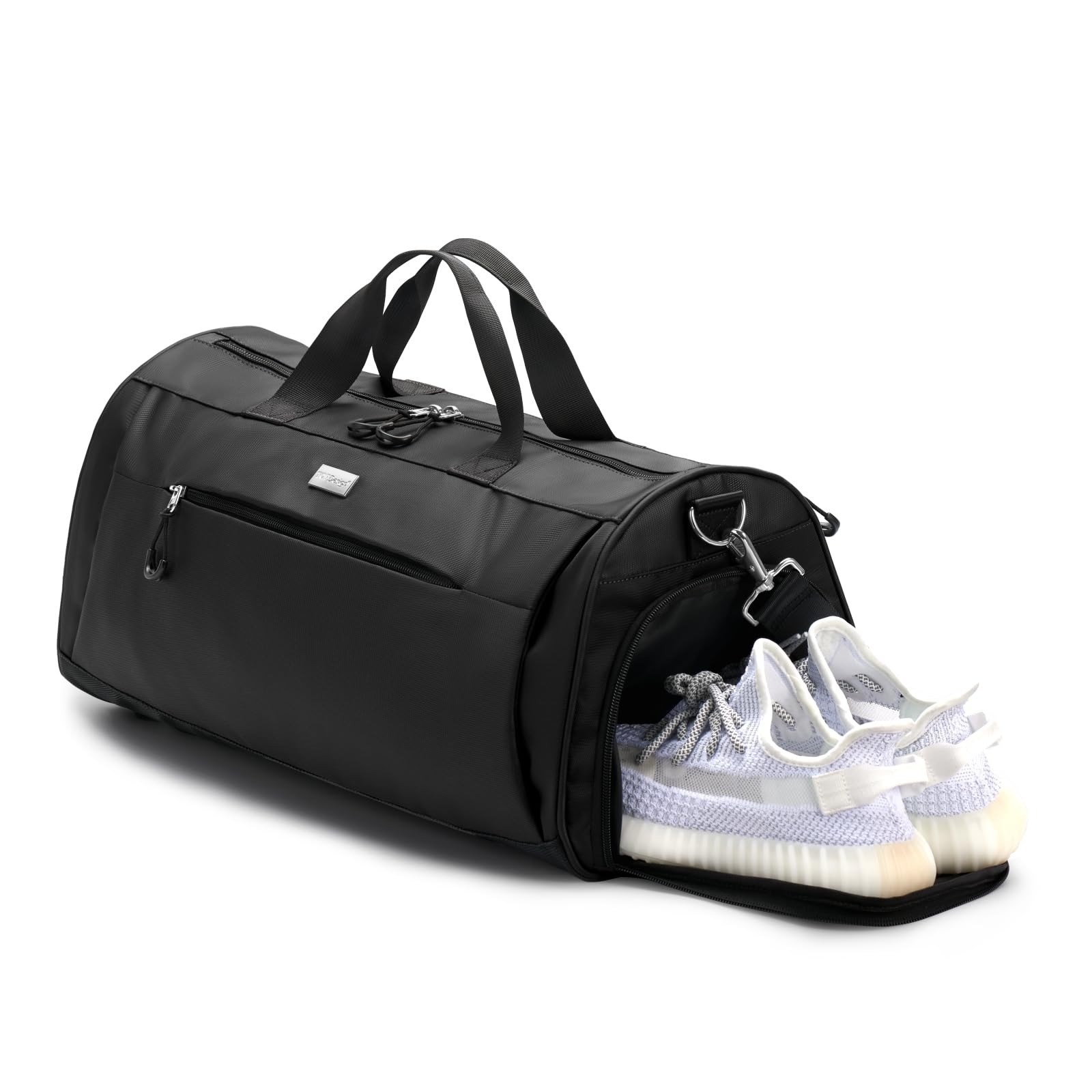 Gym Bag for Women Men Duffel Bag Shoe Compartment Wet Pocket Black 1 PCS
