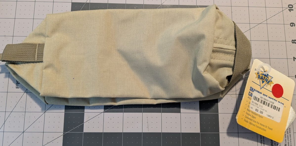 NEW RAINE Tactical Gear /Shave Kit/ DITTY BAG 4″X4″X9″ TOILETRY BAG