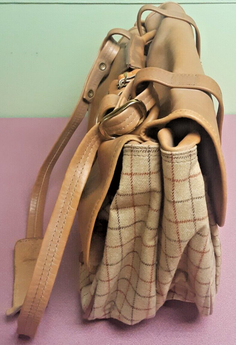 VINTAGE RARE 1970s ‘BILL BLASS’ XL Double Sided Messenger Shoulder Bag Purse