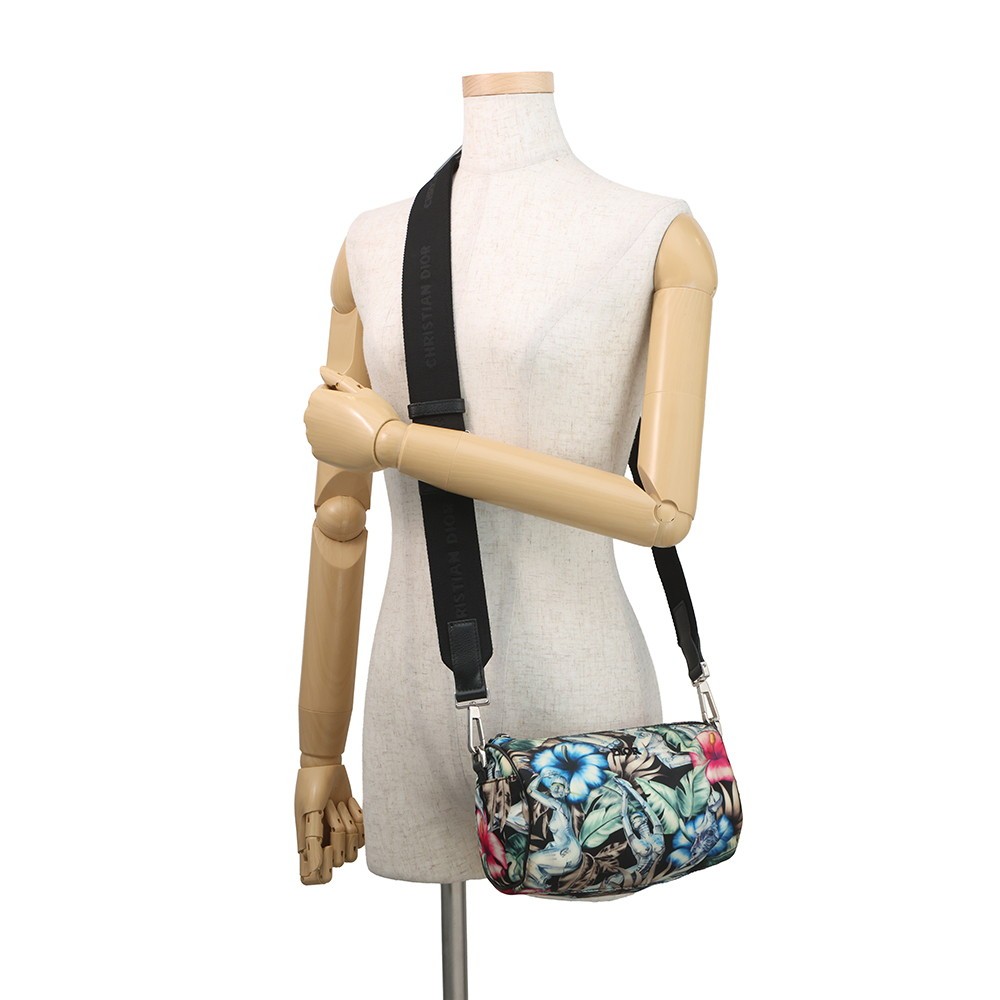 Dior Roller SORAYAMA Collaboration Shoulder Bag Nylon Black/Multicolor