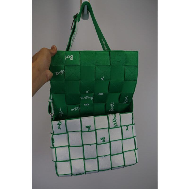 BV Intrecciato Canvas Webbing Cassette Crossbody Bag White/Parakeet OS