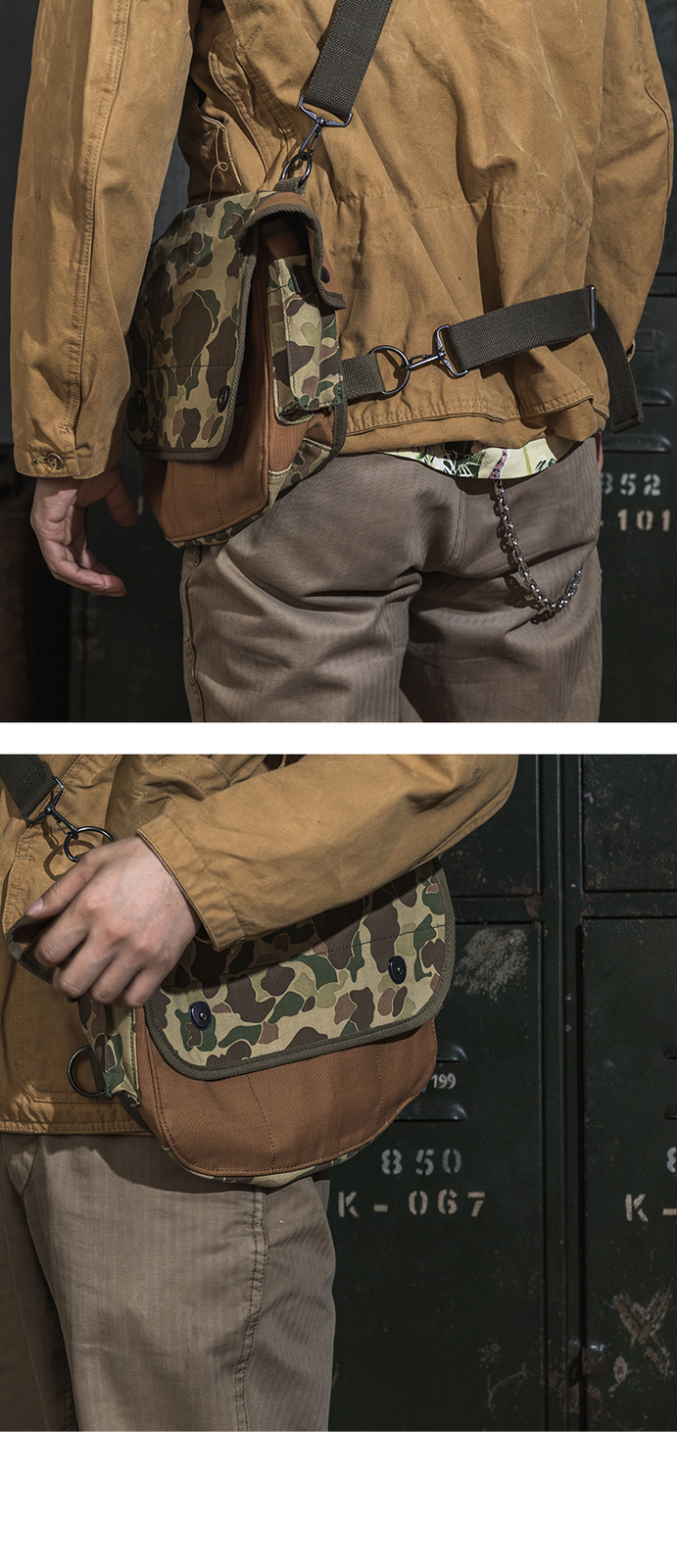 BRONSON Outdoor Duck Hunting Camo Fishing Bag Army Canvas Shoulder Bag Crossbody