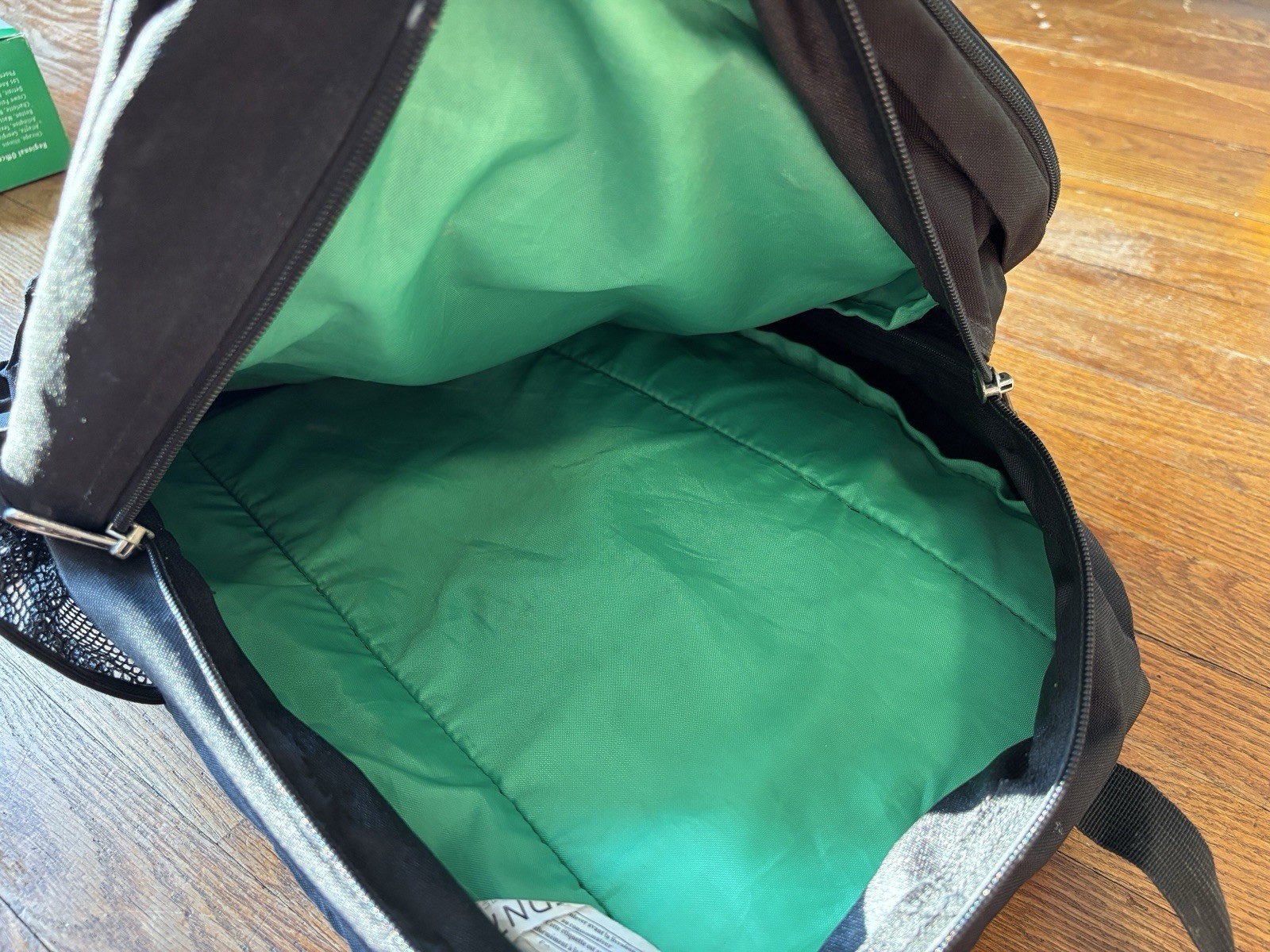 Rare Vintage Black Green Lining Jansport Pattern Backpack