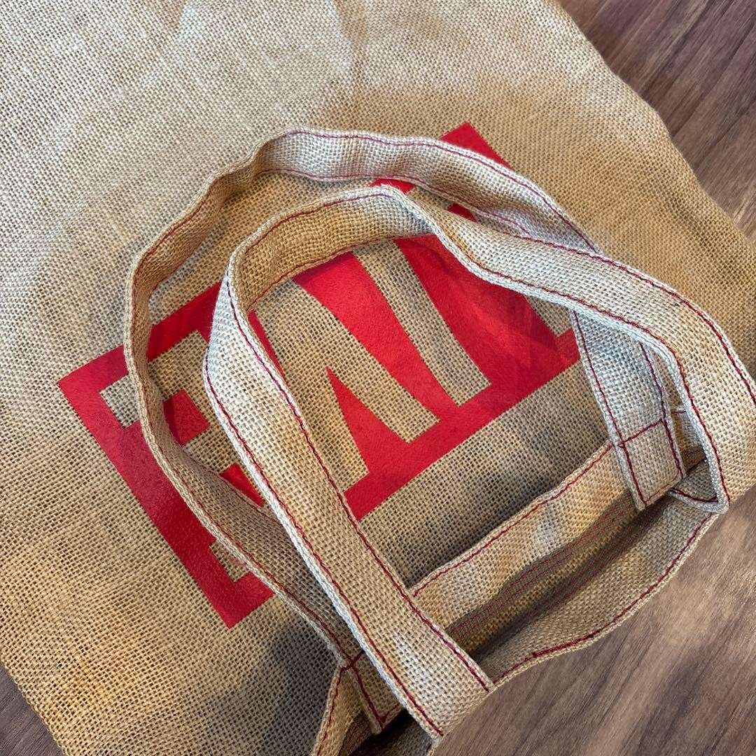 RockSteady PORTER BEAMS Collaboration Tote Bag Jute Linen Used Japan