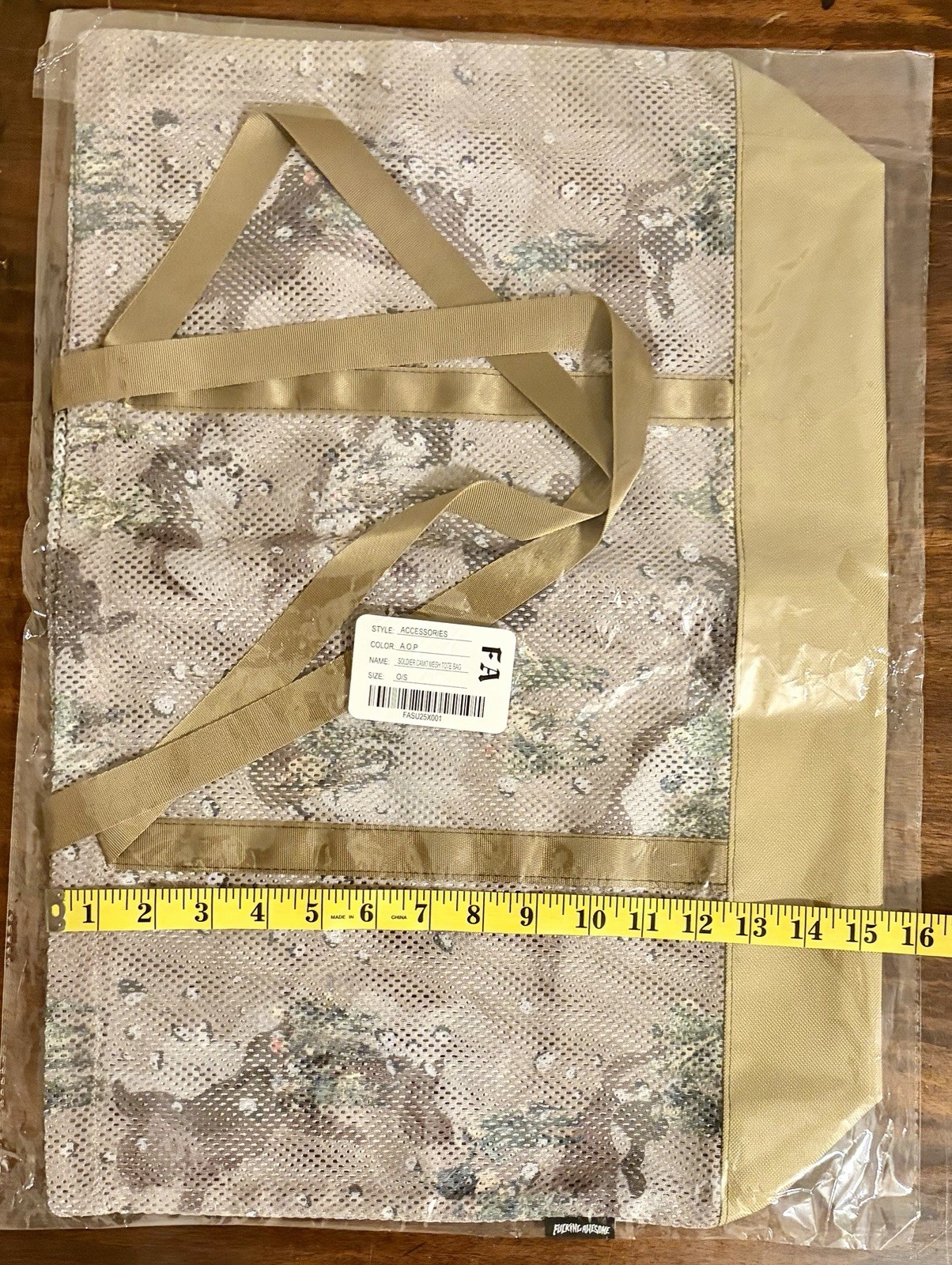 FA Skateboards Soldier Camo Mesh Tote Bag O/S Brand New Sold Out (Read Descrip.)
