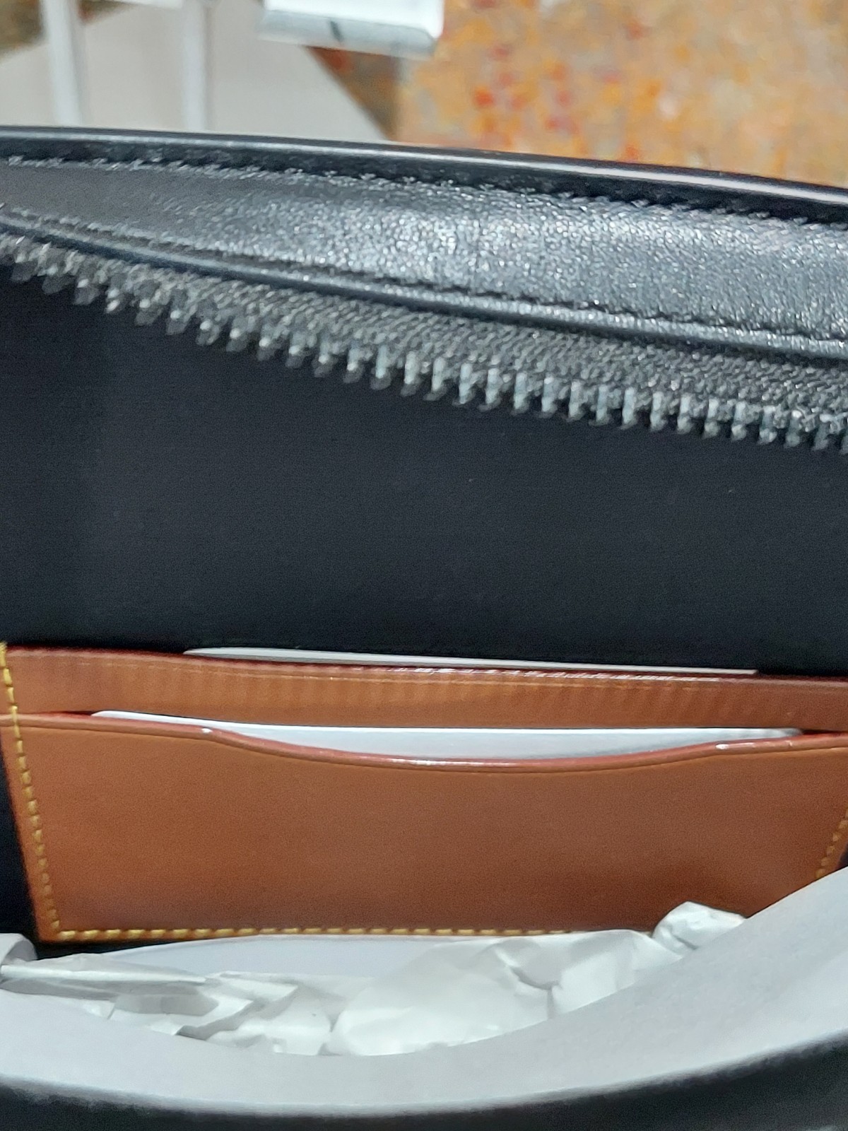 Coach Charter Carry All Pouch Signature Canvas and calf leather Charcoal/Black