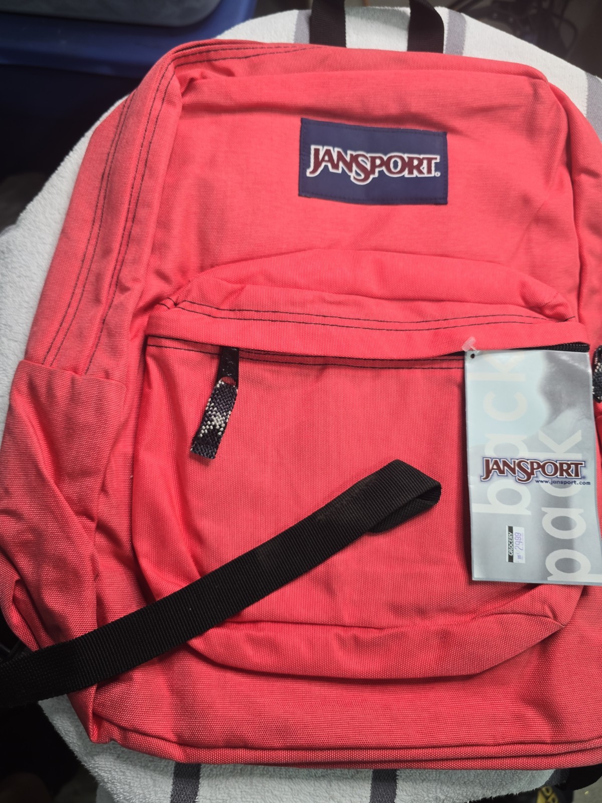 New Vintage JanSport Super Break Backpack Watermelon 654 43501 NWT