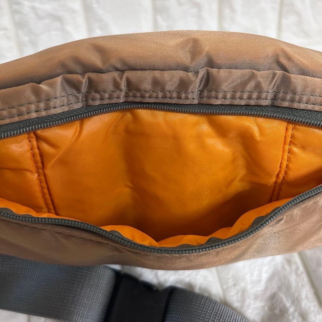 Authentic Porter Yoshida Bag Body Waist Bag Brown 20x37cm Excellent Condition