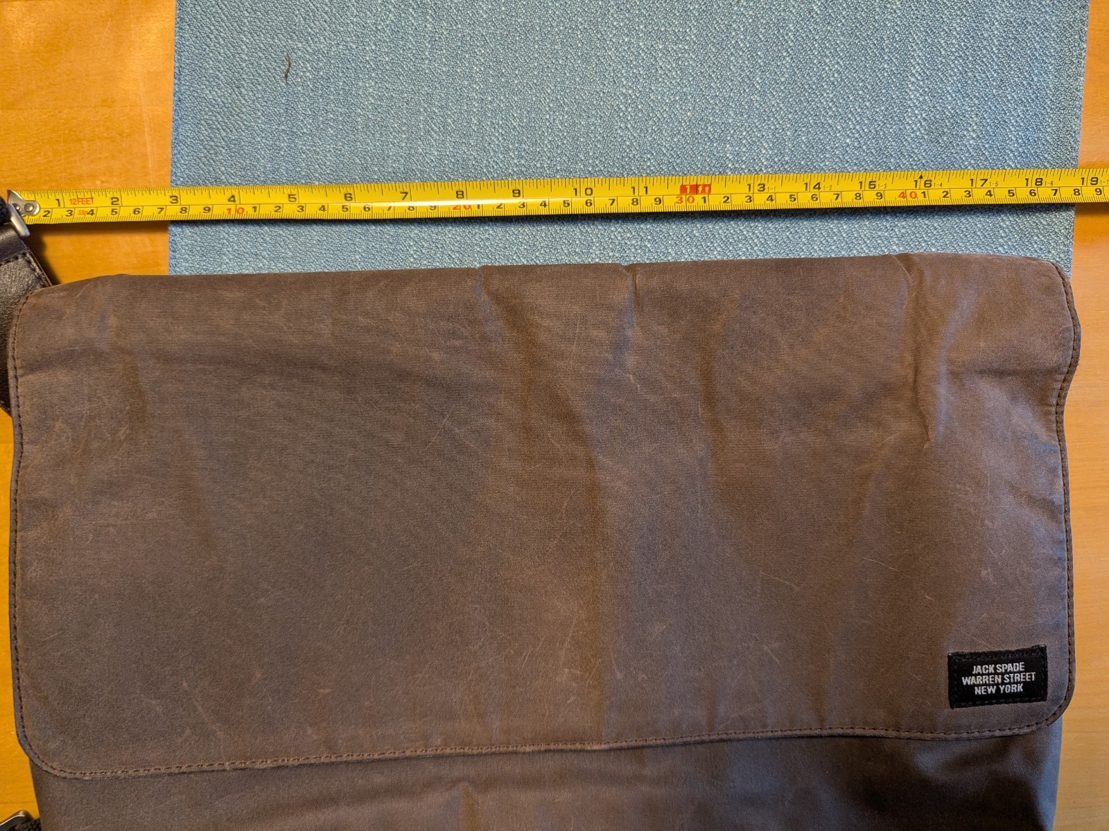Vintage Jack Spade Waxed Canvas Industrial Field Bag Messenger Crossbody Khaki