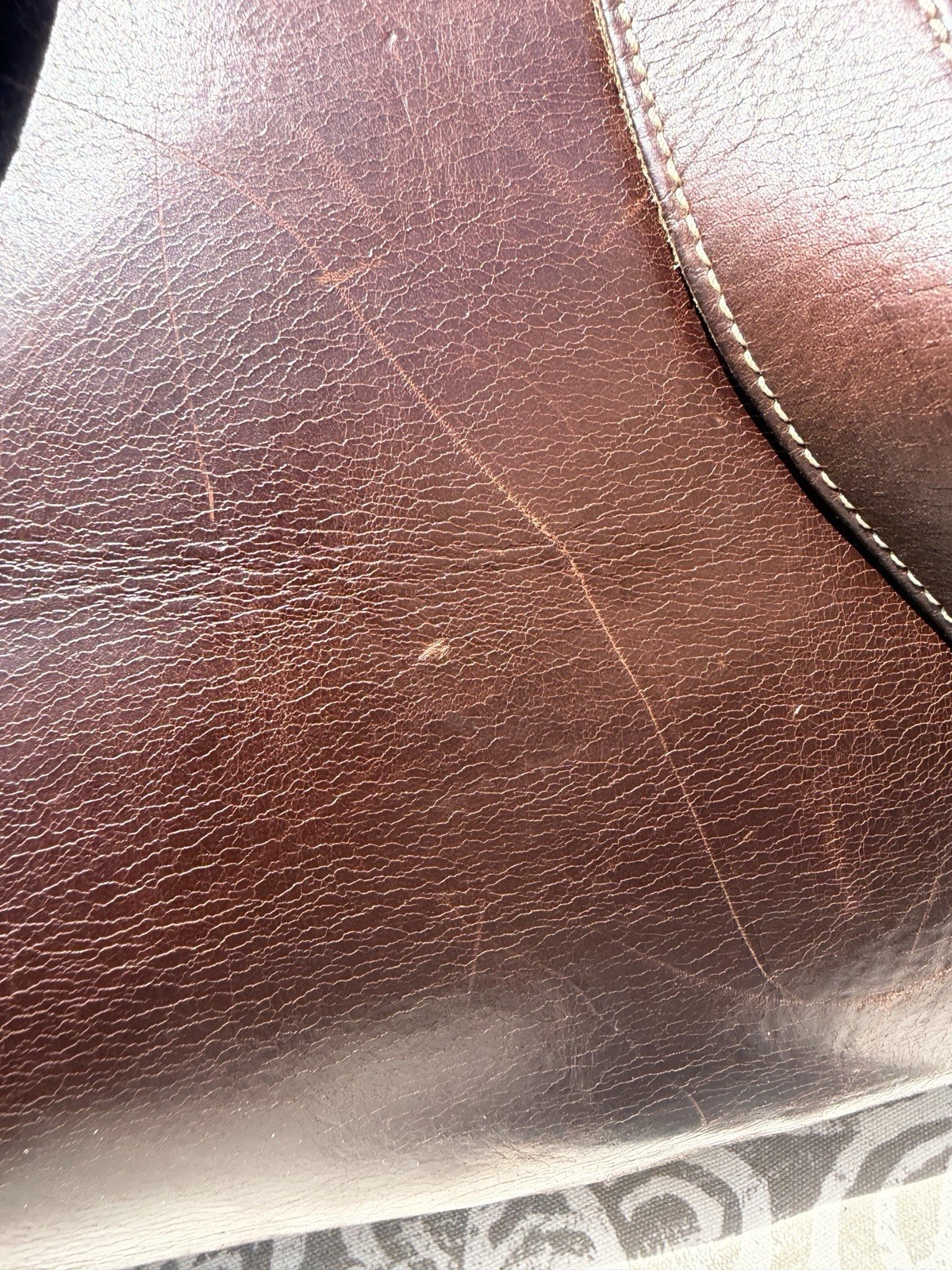 Roots Canada Vintage Brown Leather Backpack with Front Pocket Tribe Y2K