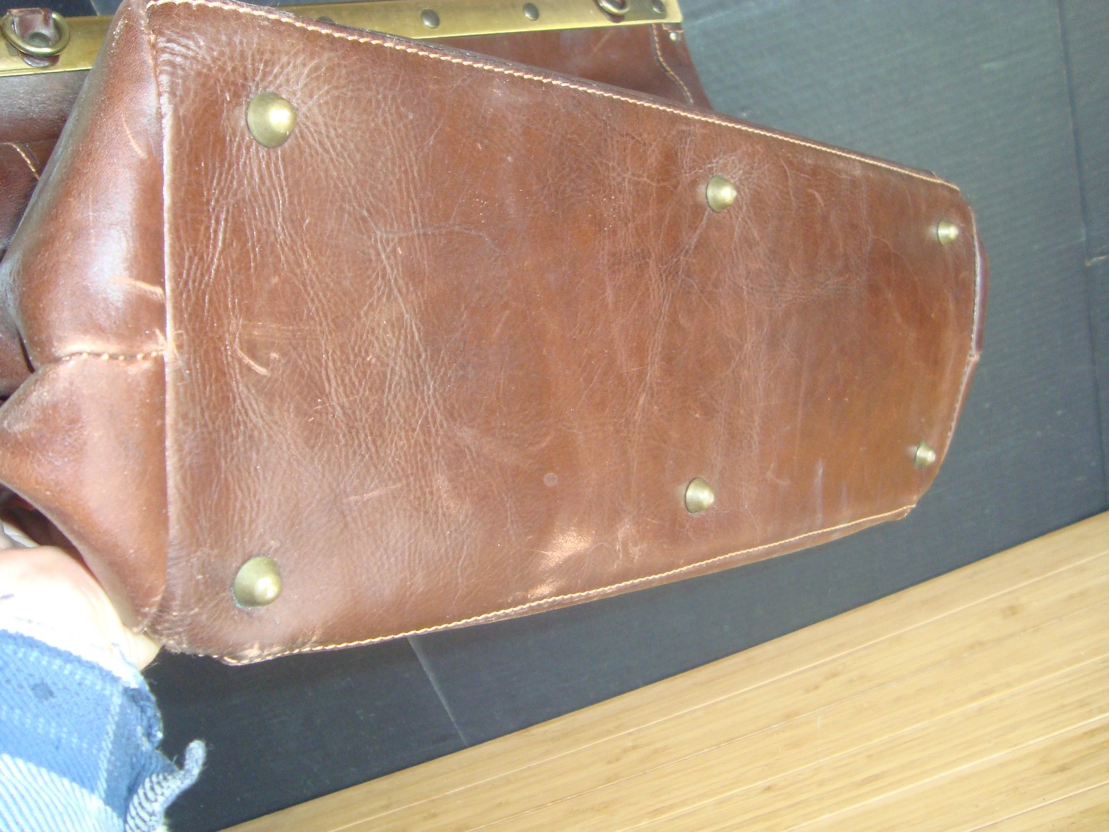 Rage Vtg Robe Di Firenze Handmade Genuine Italian Leather Briefcase Bag
