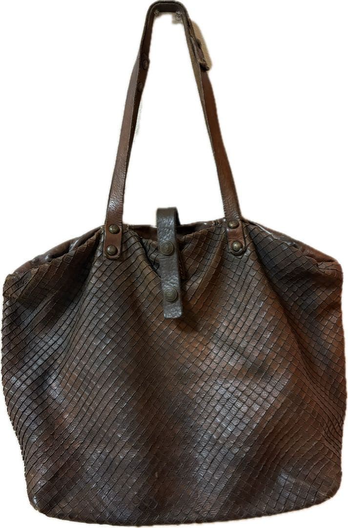 Campomaggi Vintage Leather Shoulder Bag Italy 32cm x 30cm x 12cm Damaged