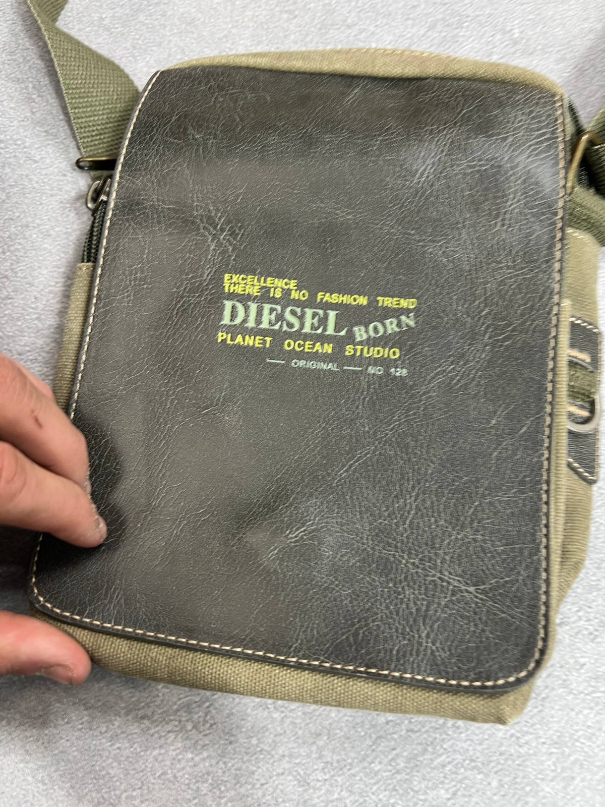 DIESEL Vintage 90s crosboddy shoulder Camo multipocket sling bag backpack
