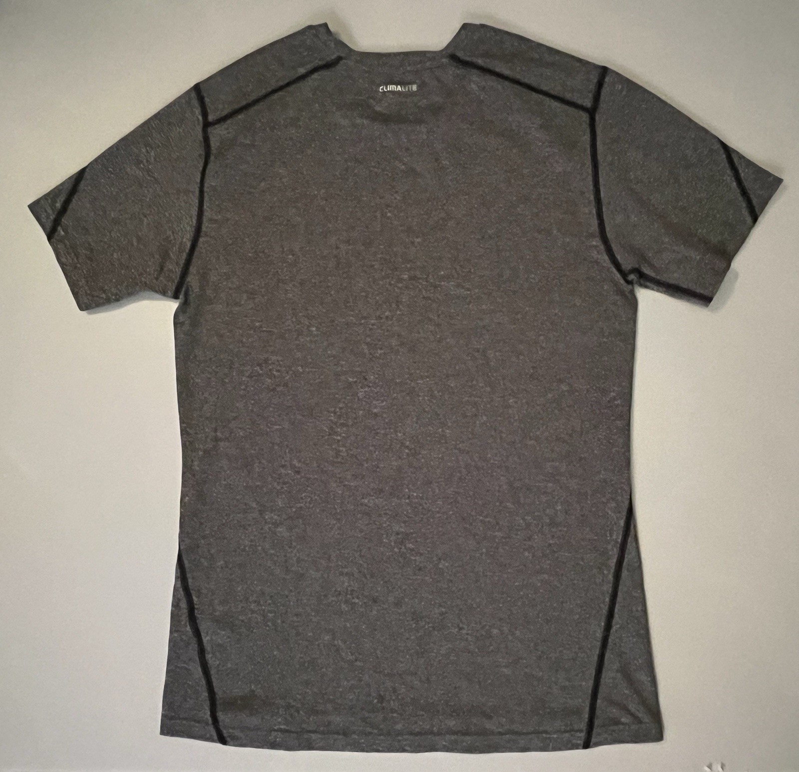 Adidas Men’s M Black Heather Athletic T-Shirt Short Sleeve 92% Polyester