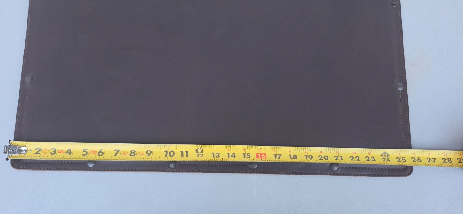 Saddleback Leather Dave’s Deal Dark Coffee Brown Large Desk Pad – Script Logo