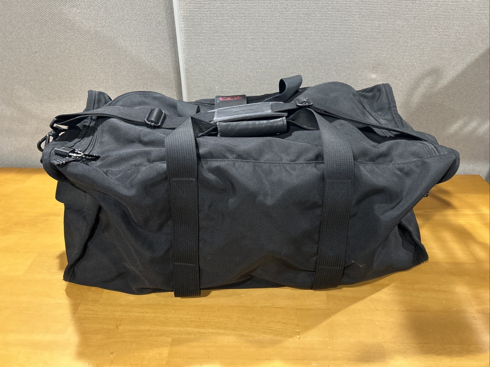 Tumi Alpha Black Ballistic Nylon Overnight Duffle Weekender Bag Made in USA Used