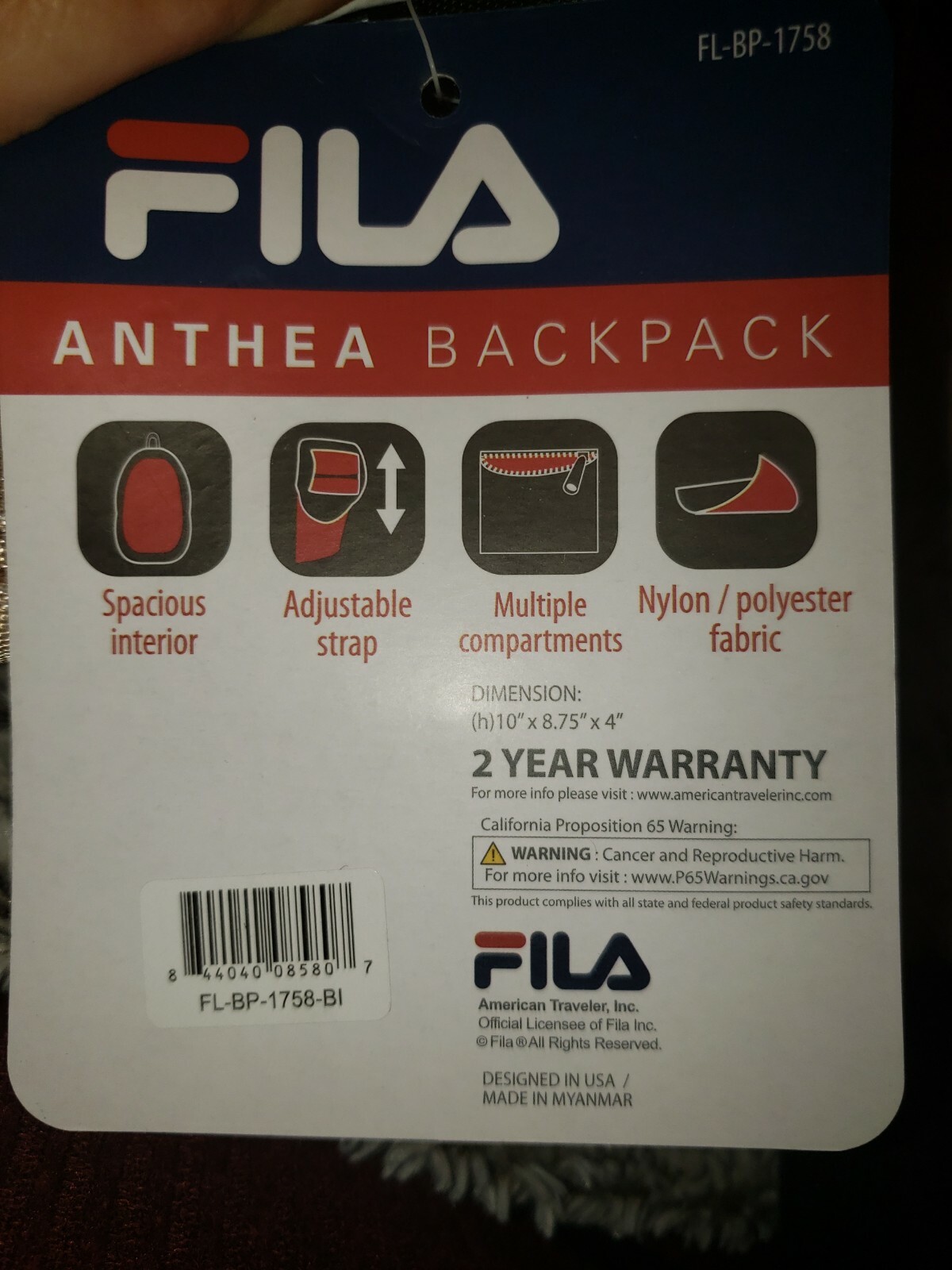 Fila Mini Anthea Backpack Rose Unisex Small Bag NEW!