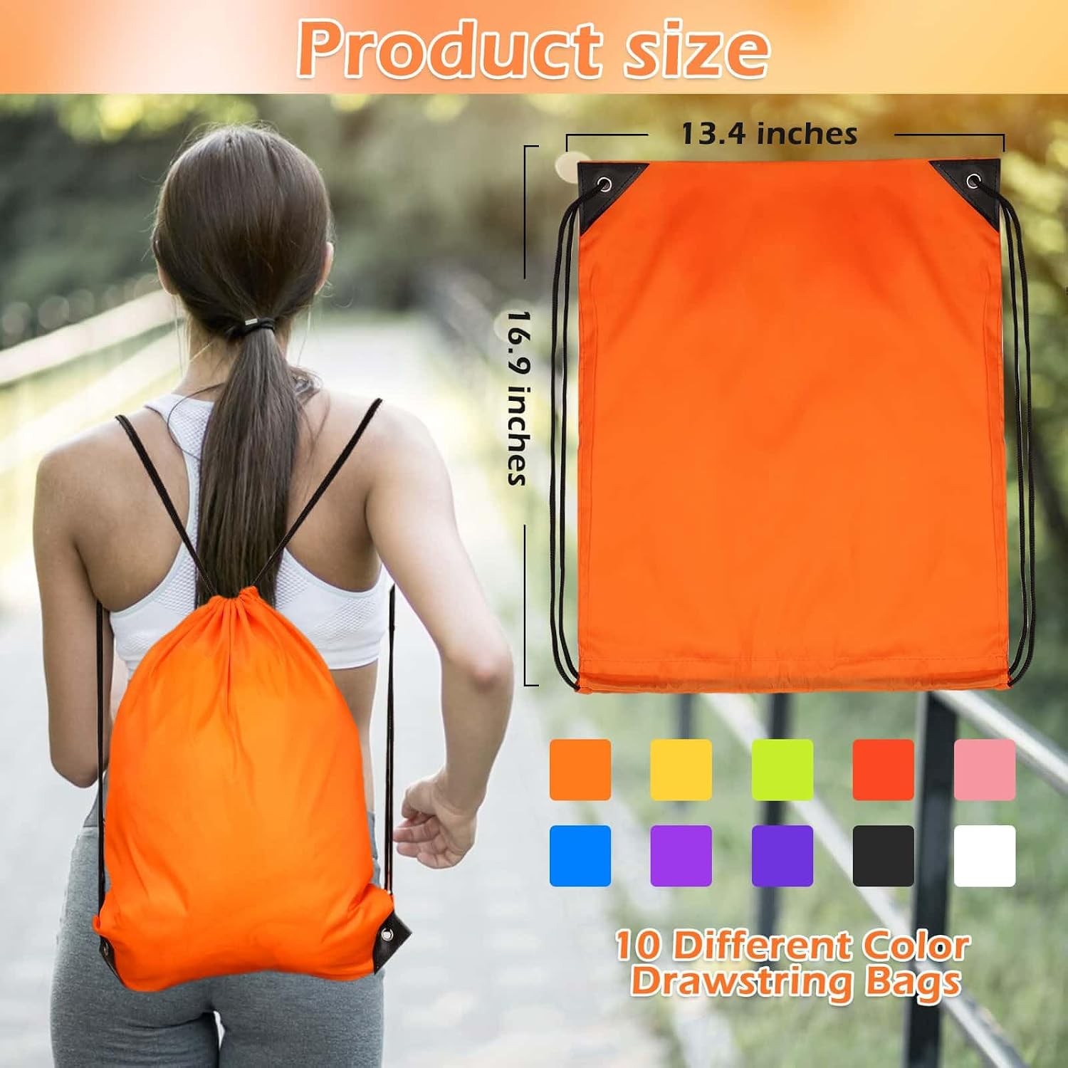 30Pcs Drawstring Backpack Bulk Drawstring Bags Cinch Sack Bag Nylon
