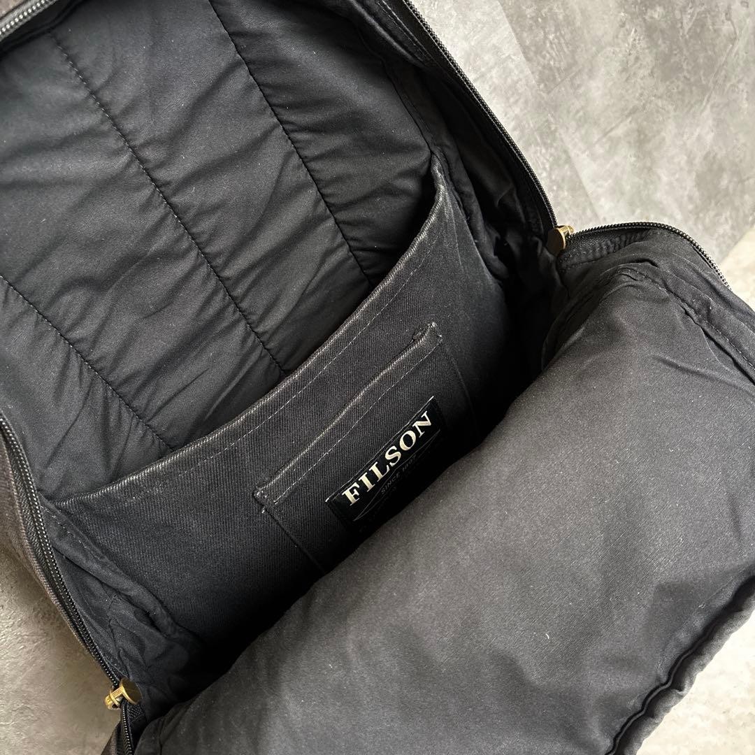 Filson Bandera Backpack Men’s Black Cotton Rugged Twill A4 PC 13″ EX