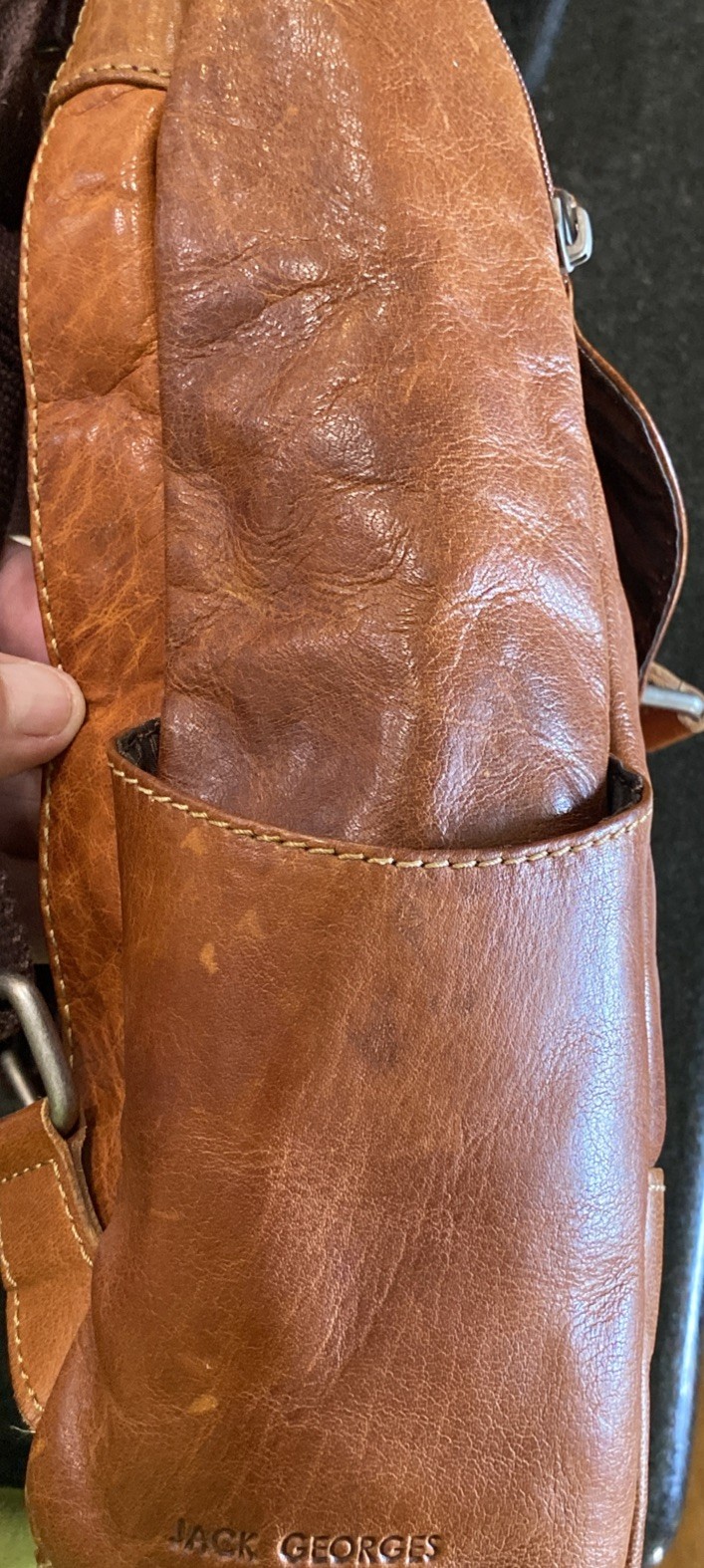 Jack Georges Convertible Backpack Crossbody Voyager Buffalo Leather
