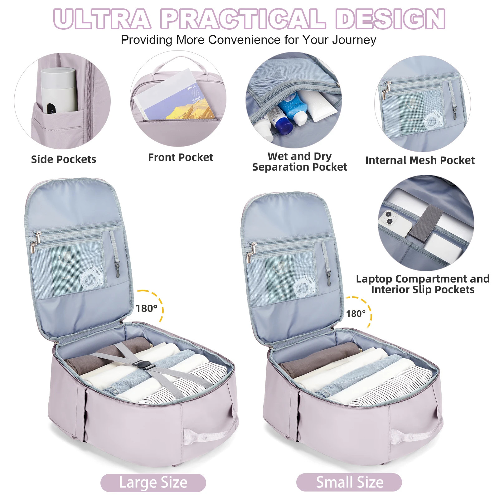 Hand Luggage Travel Backpack 40x20x25 Cabin Carry On Lightweight Airplane Bag