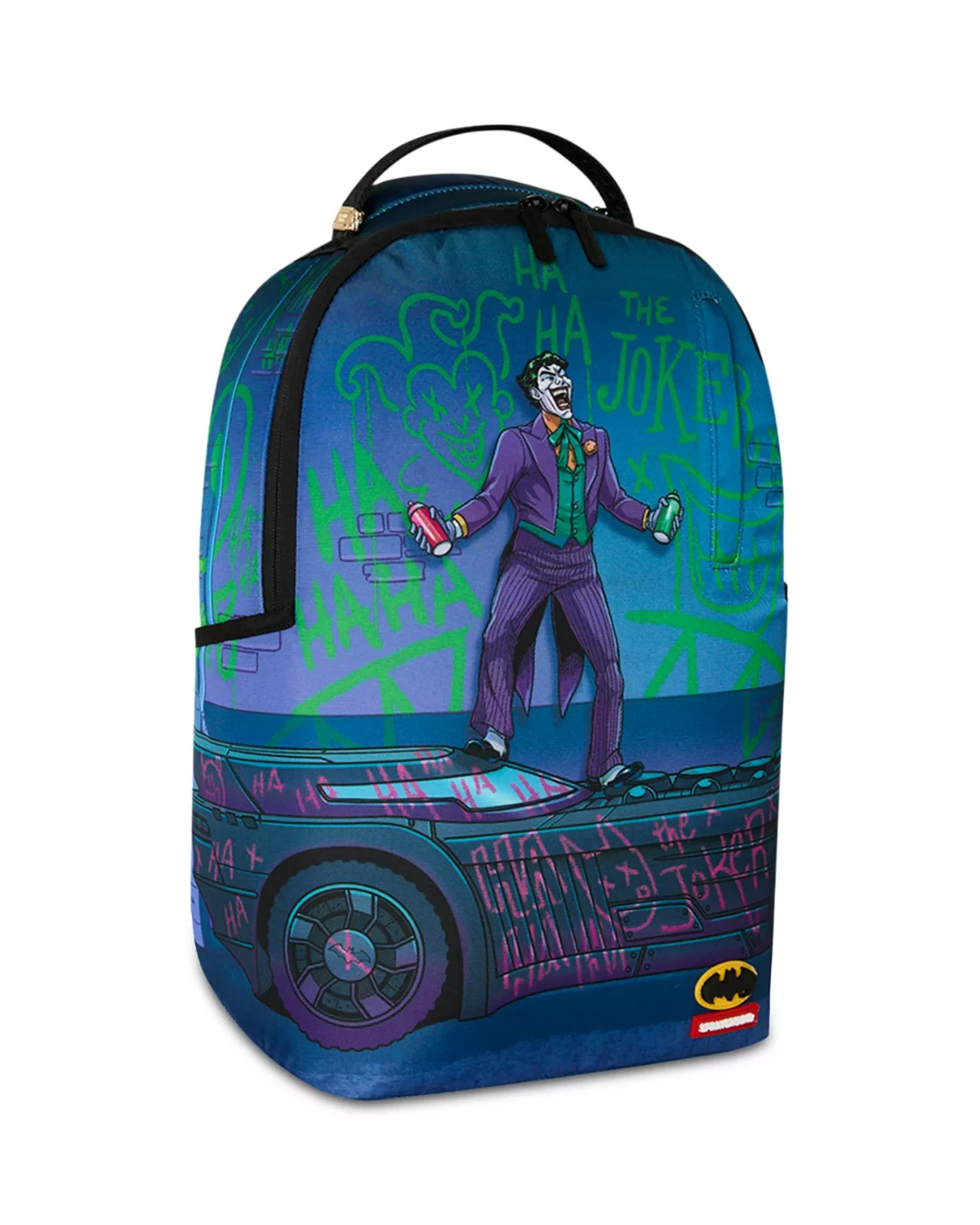 Sprayground x Batman Joker Graffiti Backpack🔥New Black Bookbag Large School Bag