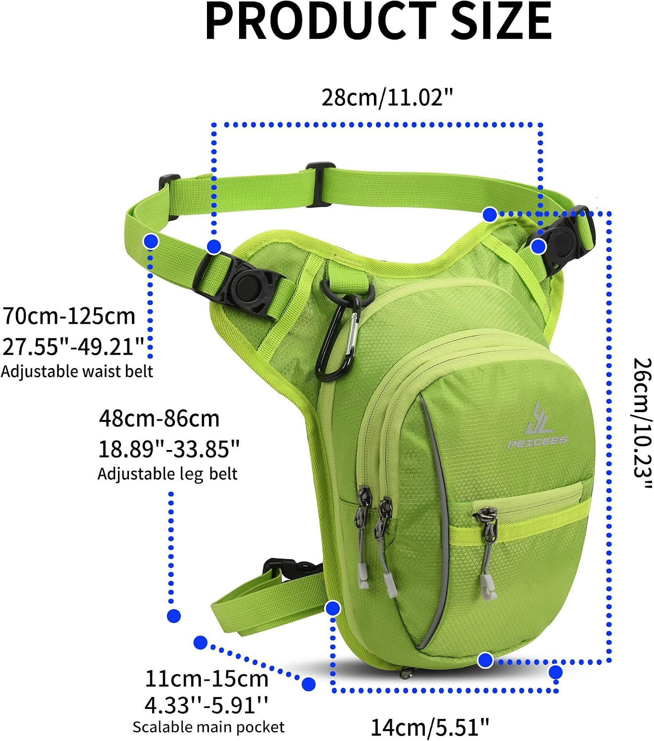 Drop Leg Bag- Expandable Space Thigh Bag Waterproof Outdoor Motorcycle Bike Ride