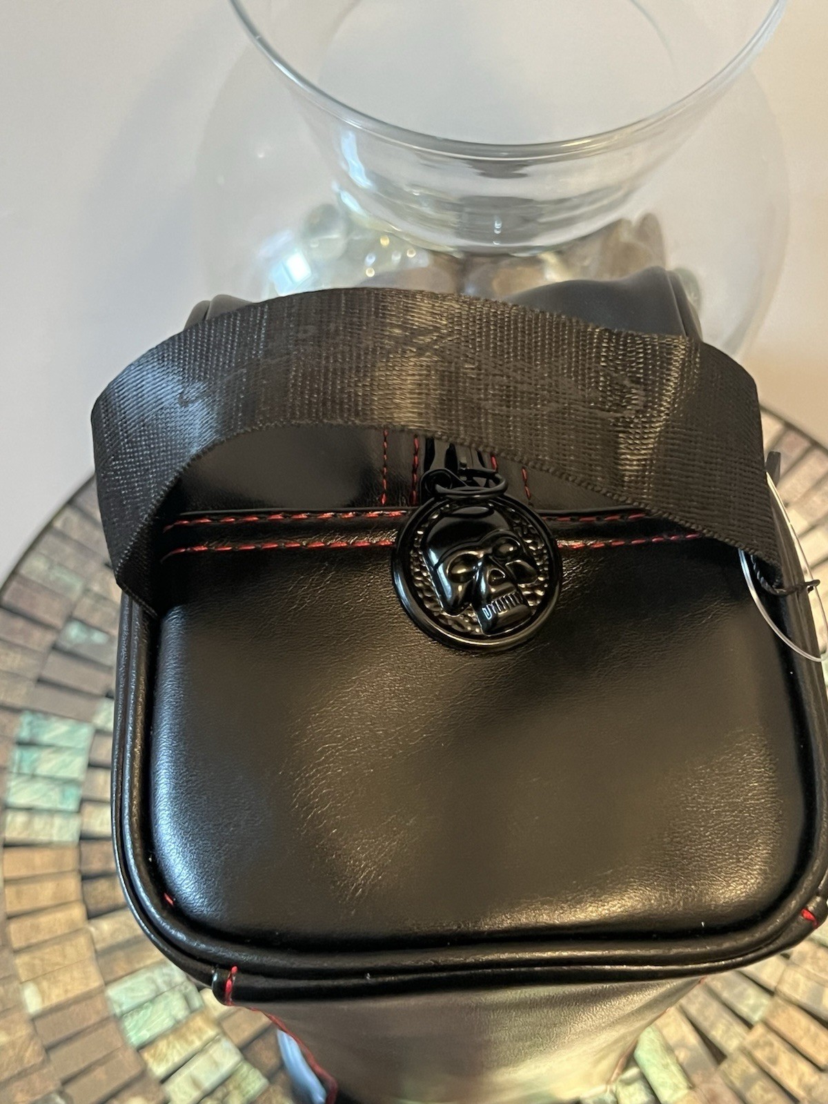 Ed Hardy Black Tiger Print Men DOPP Kit Bag Leather NWT