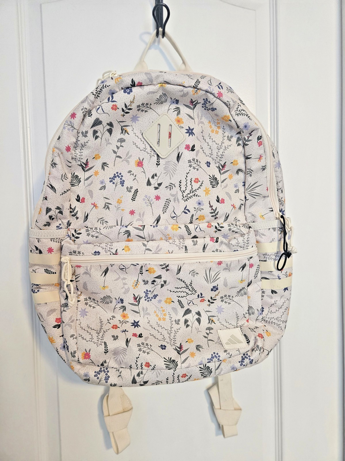 Adidas Classic 3S 5 Backpack Meadow Floral/Wonder White School Gym Travel