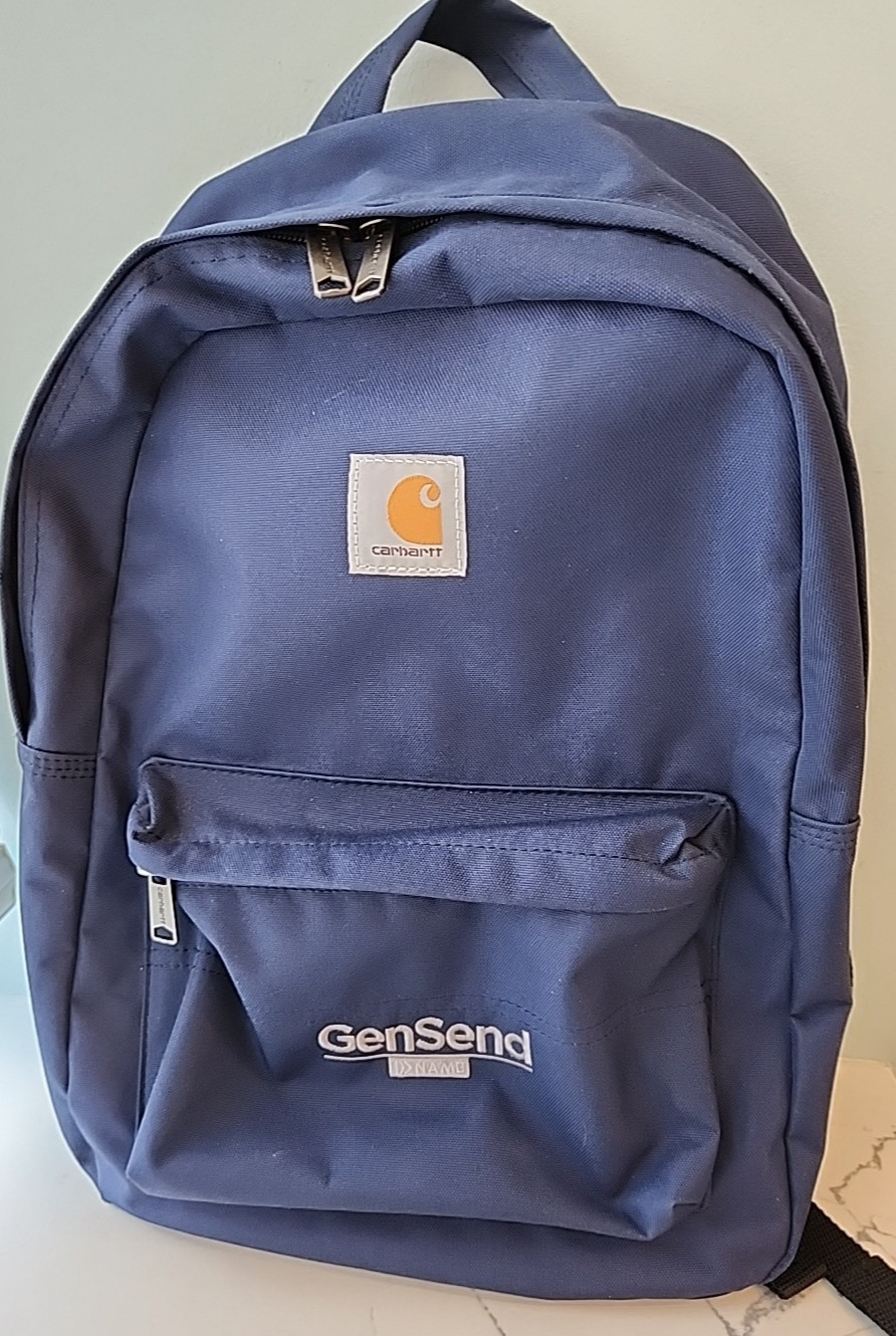 Carhartt Navy Blue Trade Series Basic Backpack GenSend Co Bag EUC 21 Liters