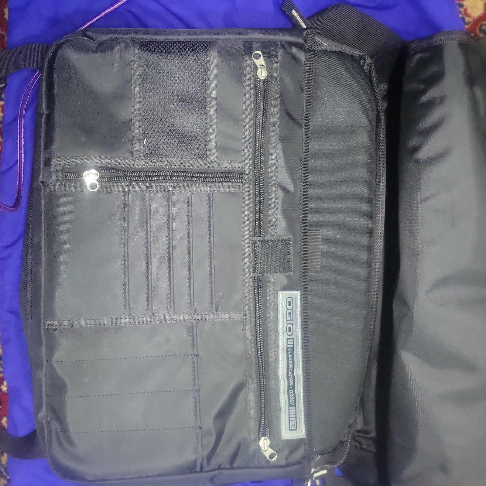 Ogio Jack Pack Laptop Shoulder Black Messenger Bag W/ Audio Pocket 711203