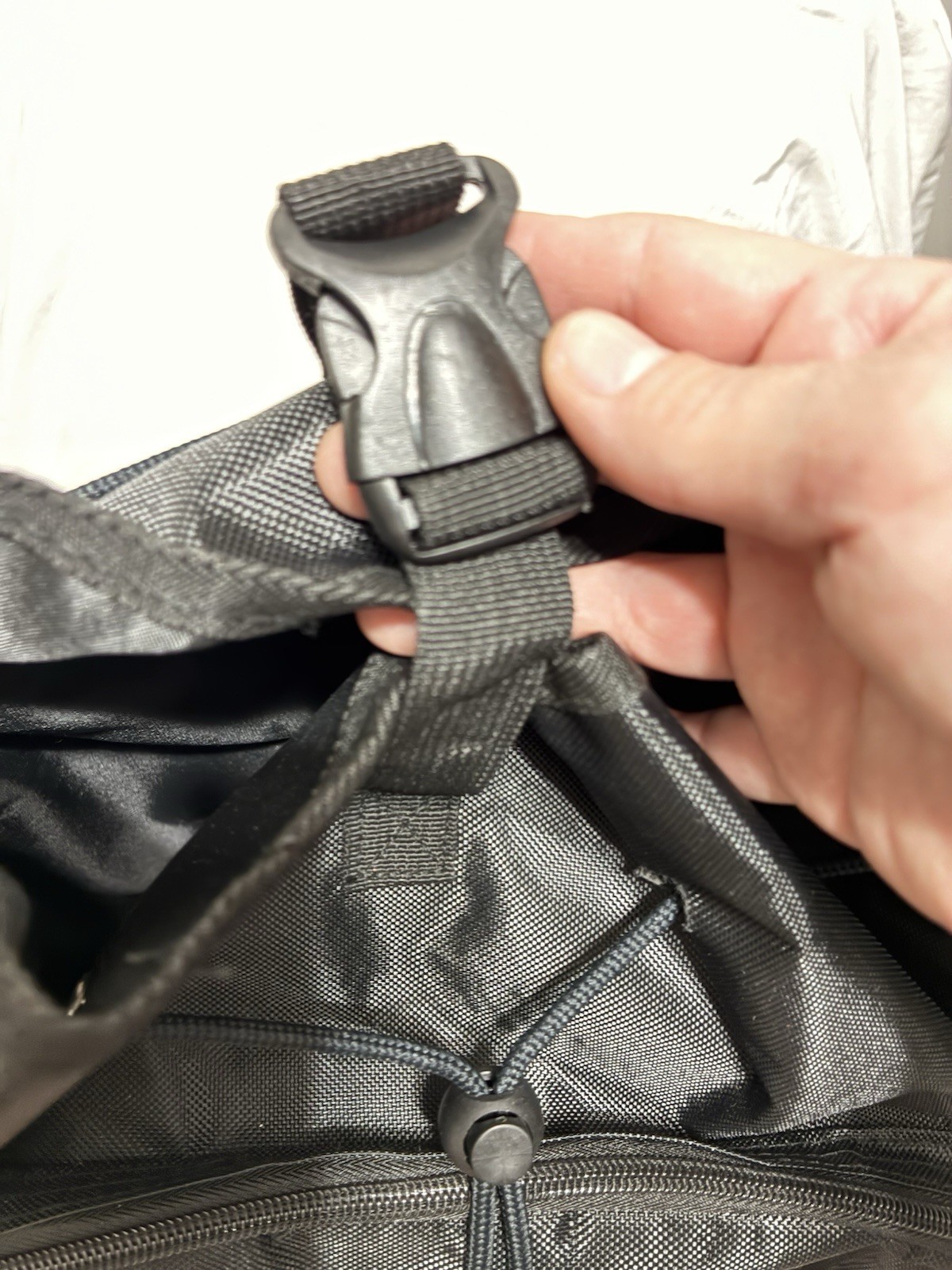 Large black thick fabric backpack for any use NWOT very nice