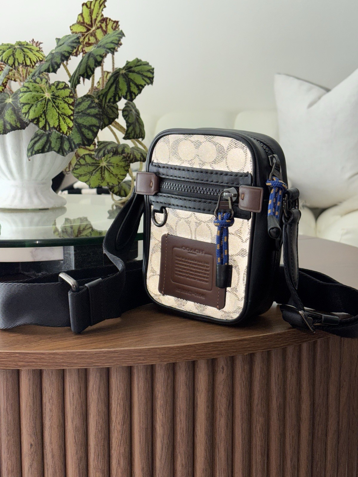 COACH Designer Reflective Signature C Crossbody “Dylan 10” Travel Bag (org $350)