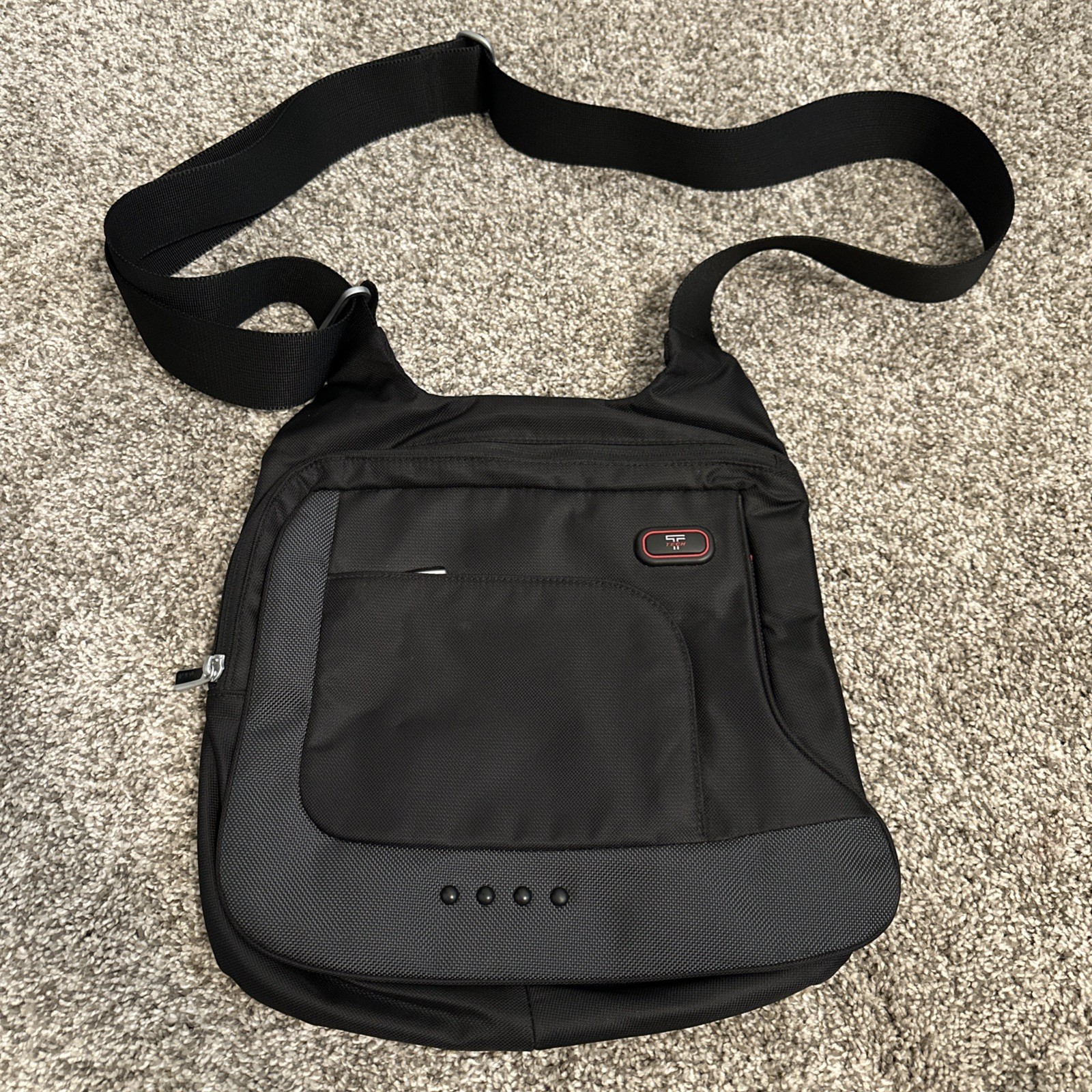 Tumi T-Tech Nylon Crossbody Bag BLK Unisex Travel Ballistic Adj Strap 5123D