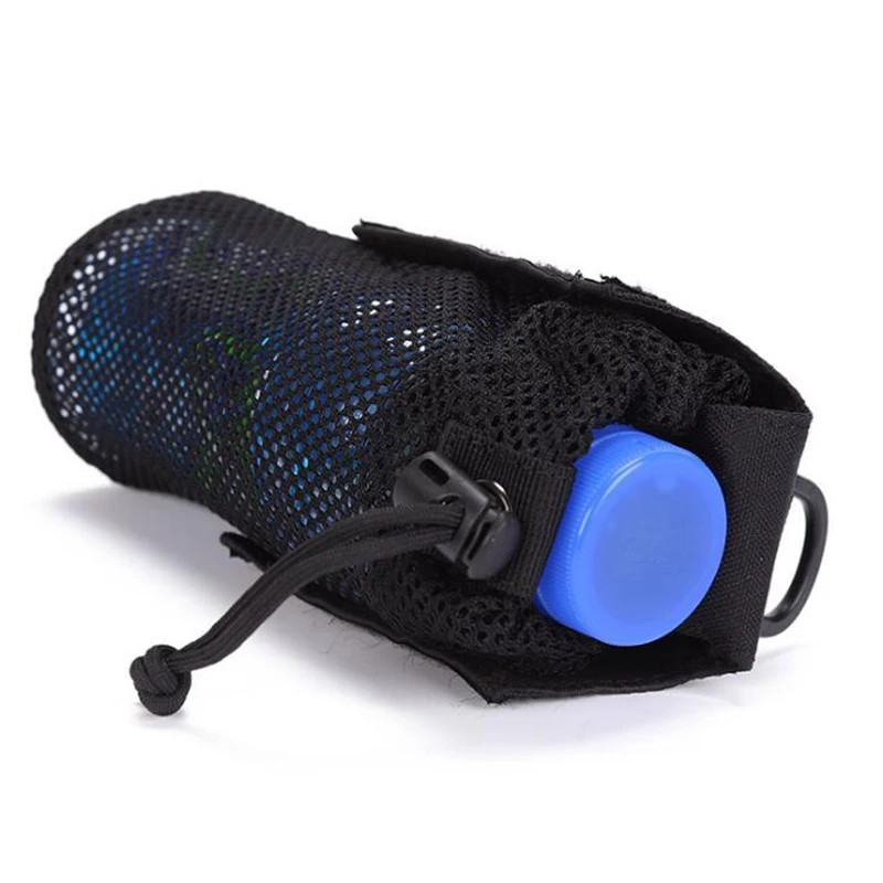 Tactical Molle Water Bottle Holder Outdoor Cycling Hiking Mesh Storage Bag