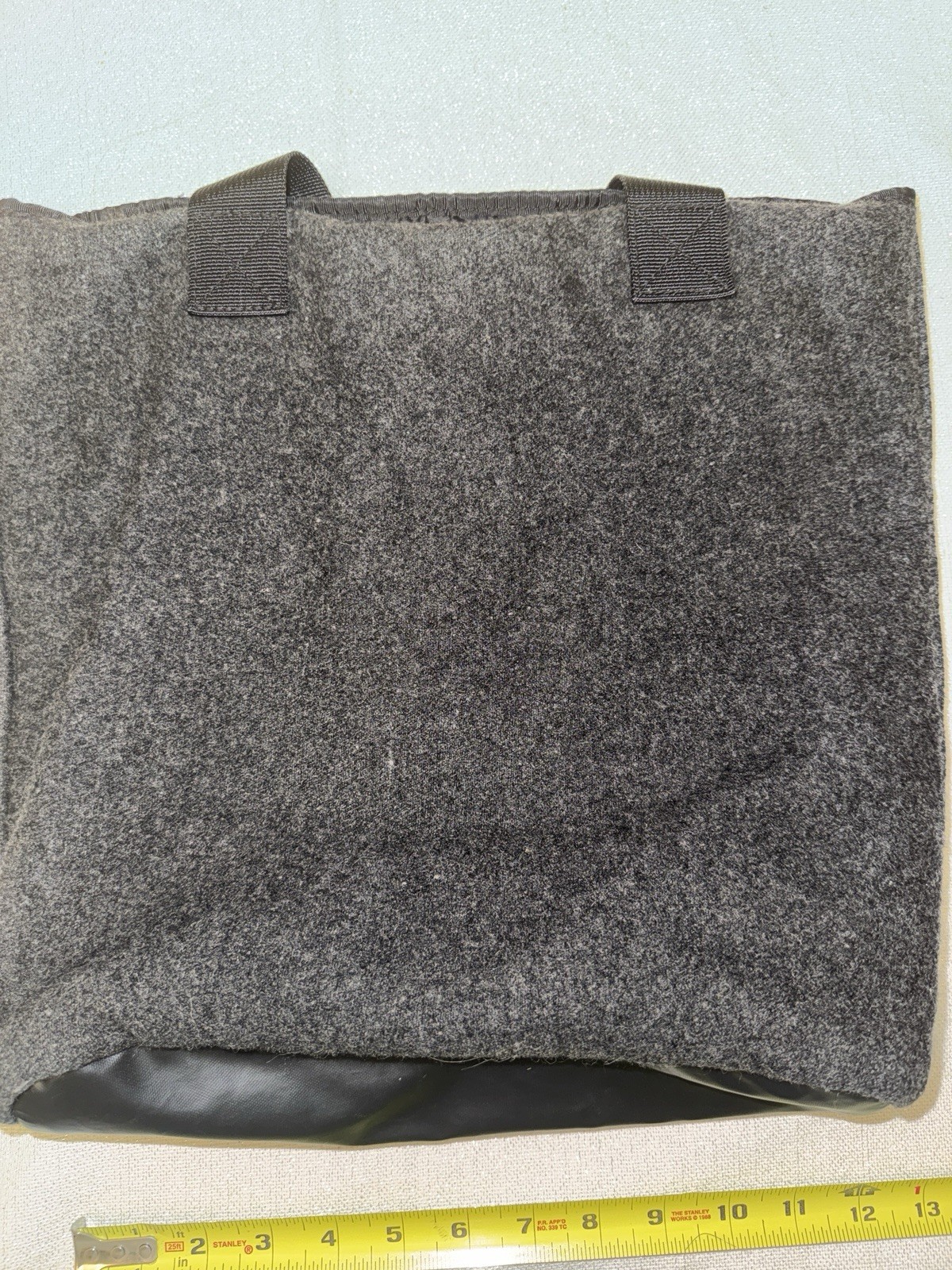 Vintage 1990s Polo Sport Ralph Charcoal Gray Lauren Wool Flannel Tote