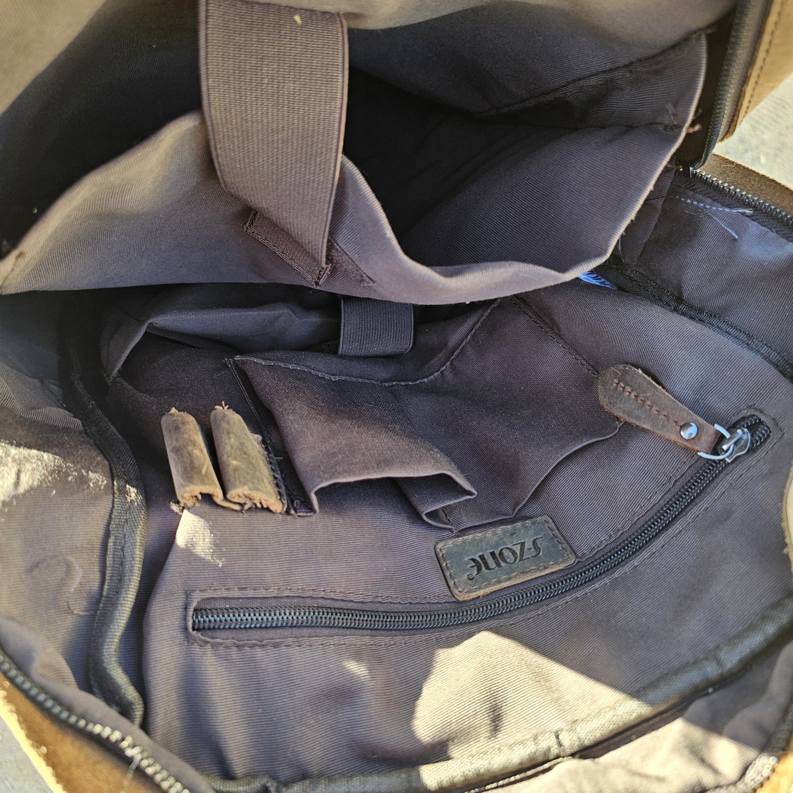 S-Zone Crazy Horse Leather-Cowhide 3-Way Carrier Backpack Business Casual Rustic