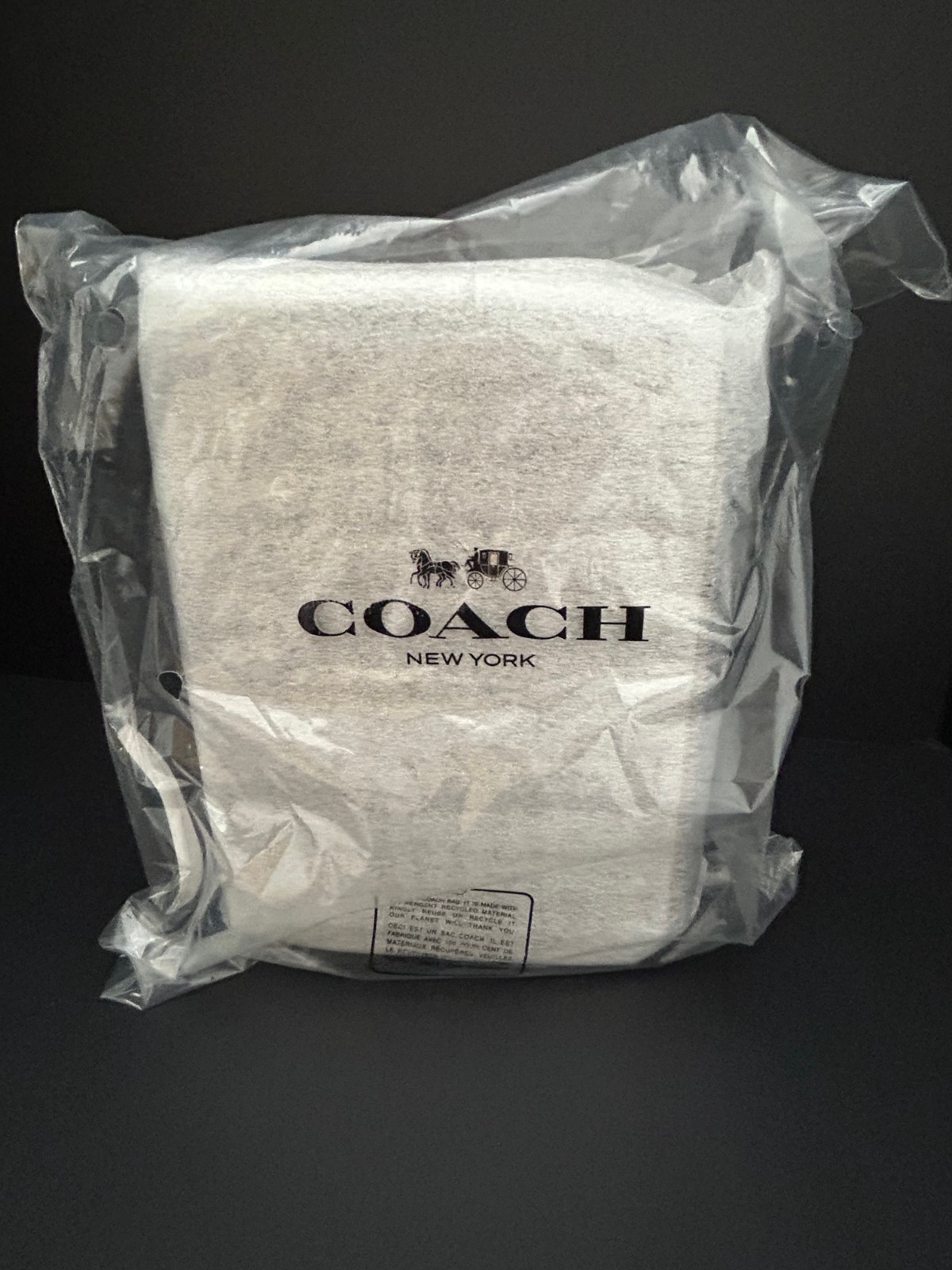 New Coach Tech Organizer Colorblock Signature Canvas Khaki Black Zip Around