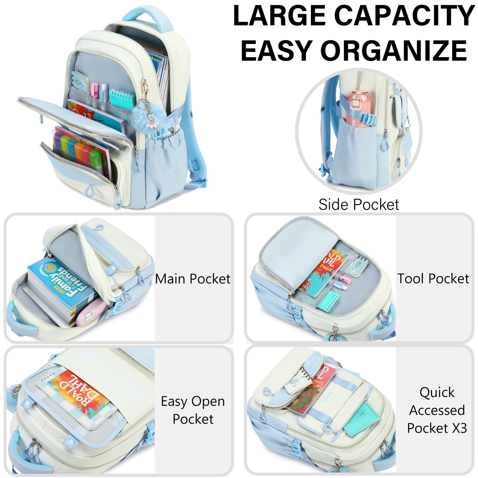 School Backpack for Girls, Laptop Backpack 15.6 Inch Kids Elementary Middle H…