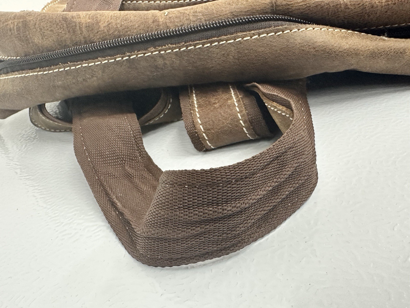 Sam’s Buffalo 18″ DISTRESSED VINTAGE LEATHER BACKPACK – Handmade, Needs Repair