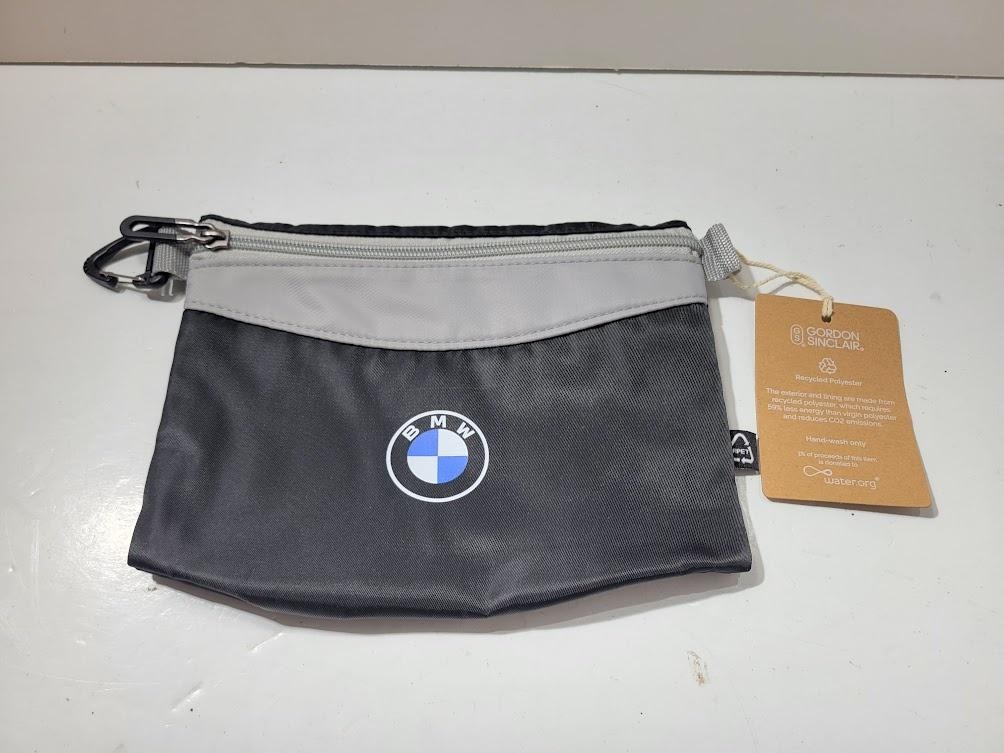 BMW Gray Black Zipper Pouch Bag Gordon Sinclair Recycled Mens
