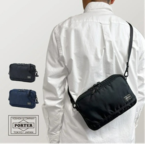 PORTER FLASH Shoulder Bag 689-05940 Black Nylon Crossbody Made in Japan New