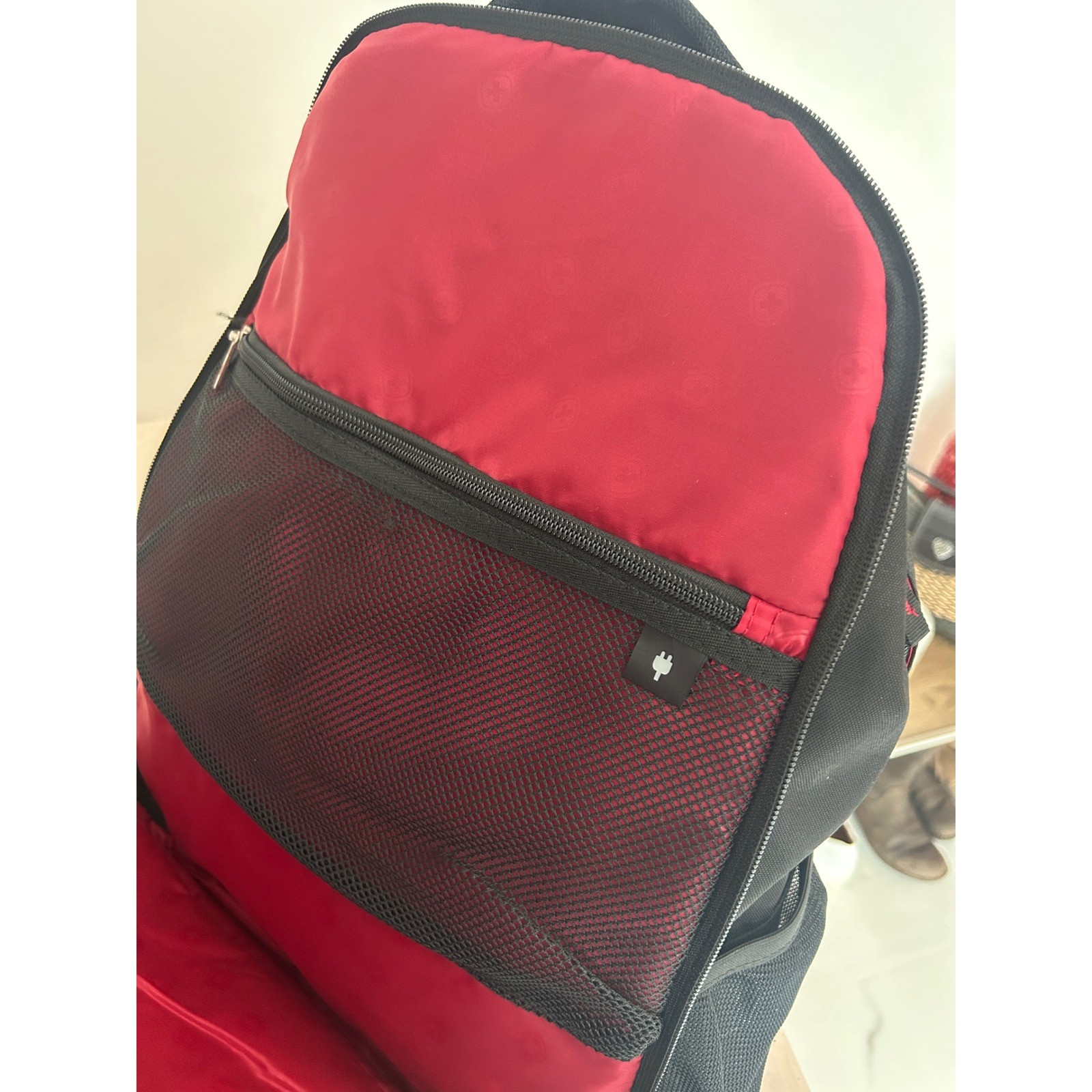 SwissGear ScanSmart Laptop Backpack Black Red Airflow Mens Travel Bag